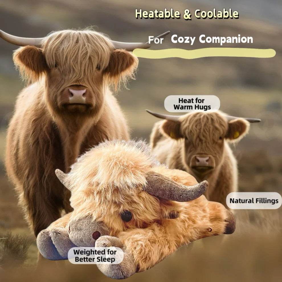 Weighted JUMBO Highland Cow Plushy